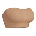 thumbnail image 1 of LbsKUS Women Bandeau Bra Padded Strapless Bralette Bra Seamless Bandeau Tube Top Bra Teen Girls 2Pc No Trace Underwear(#03 Beige,Medium), 1 of 7