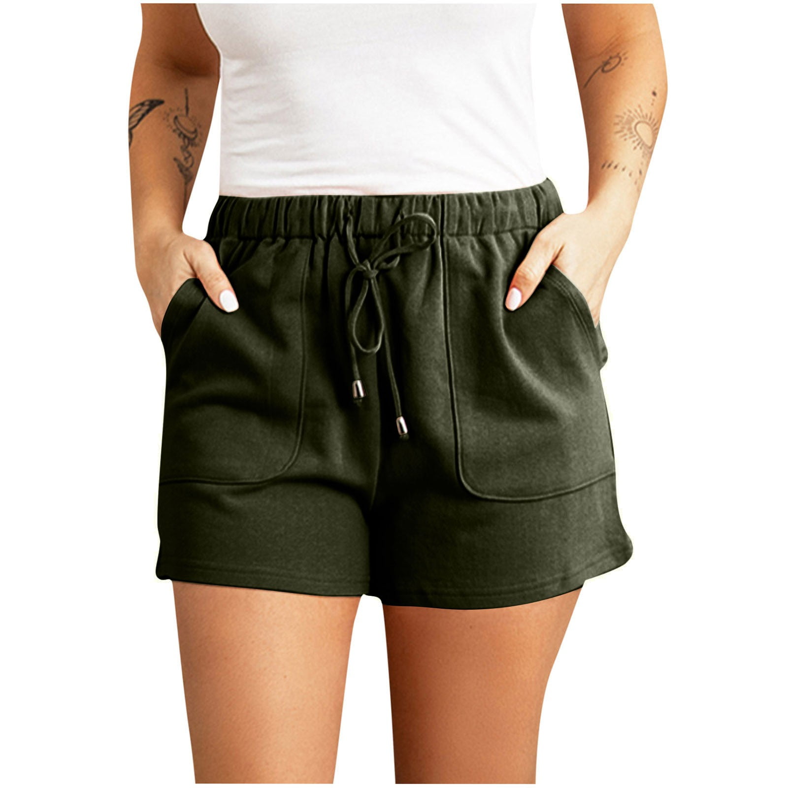 LbsKUS Womens Hiking Caogo Shorts with Pocket Lightweight Quick Dry