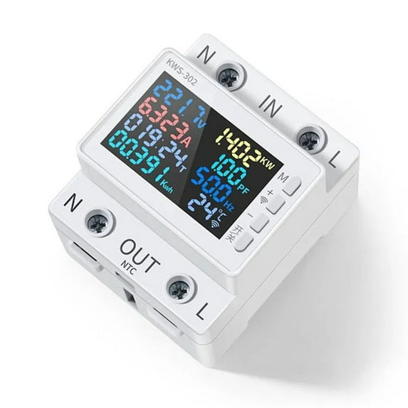 Lcd Digital Energy Meter Electricity Usage Monitor Ac170V~270V Power Voltmeter 50-60Hz Kws-302 Kws-302L Kws-302Wf
