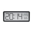 Lcd Digital Wall Clock with Temperature and Humidity Display Elegant