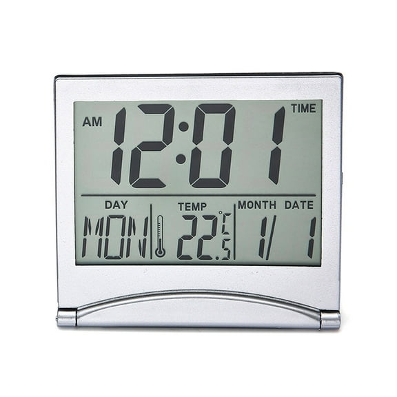 Lcd Display Digital Desk Clock With Calendar Alarm And Temperature Monitor, Multi-Function Office Desktop Clock For Home And Dorm Room, Compact Timekeeping Device