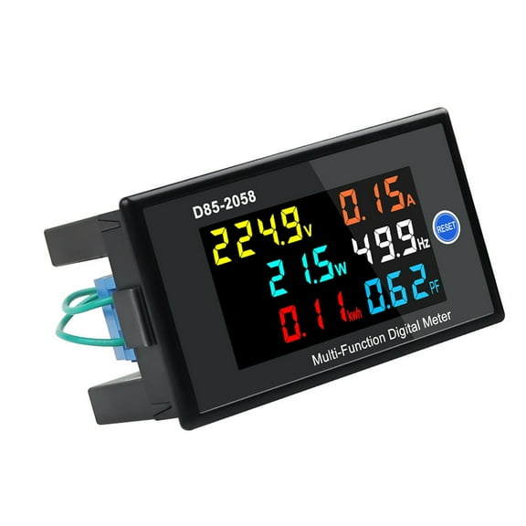 Lcd Multi-Function Single Phase Digital Meter LCD Display AC Voltage AC Current Power Frequency Electric Energy Power Factor Measurement Meter Monitor