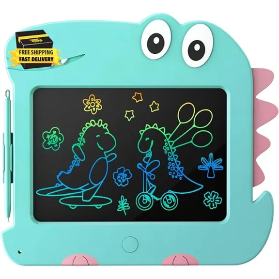 Lcd Writing Tablet For Kids, 8.5 Inch Colorful Doodle Board Drawing Tablet, Dino
