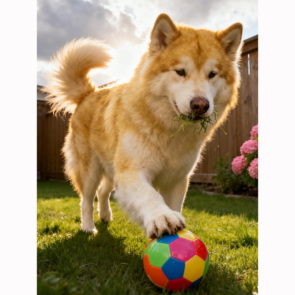 Lcdjbfbf 5D Diamond Art Kit,Alaskan Malamute Paint by Number Crystal Craft Kits for Beginners,DIY Paint Round Diamonds Paintings Gem Painting for Home Living Room Wall Decor 16X12 Inch