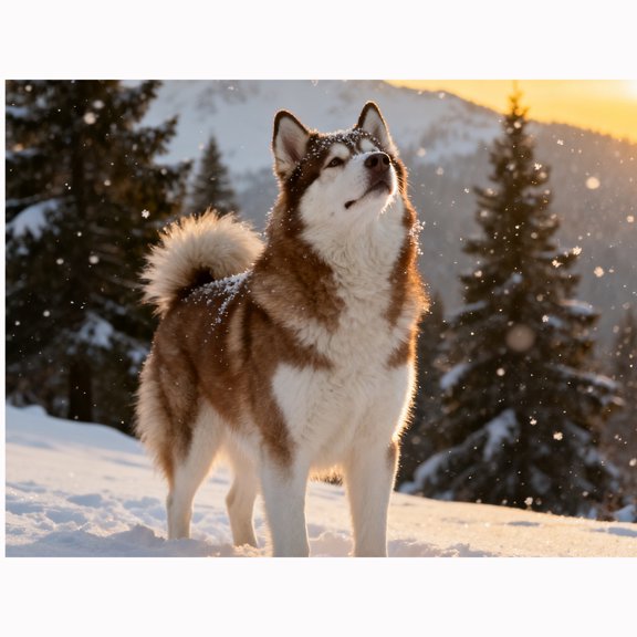 Lcdjbfbf 5D Diamond Art Kit,Alaskan Malamute crystal Art Decor,for Beginners Gem Craft,Paint by Number Diamond Painting Kits,DIY Full Round Drill Gem handmade Home Decor (12X16 Inch)