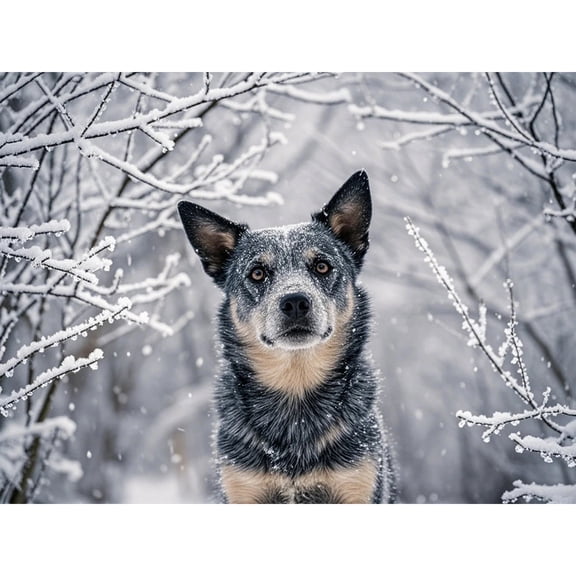 Lcdjbfbf 5D Diamond Art Kit,Australian Cattle Dog pattern Diamond Art Decor,for Beginners Gem Craft Kits,Paint by Number Rhinestones Painting,Full Round Diamond Gem handmade Home Decor (16X12 Inch)