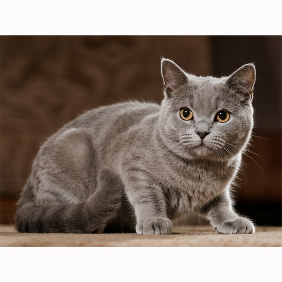 Lcdjbfbf 5D Diamond Art Kit,British Shorthair crystal Art Decor,for Beginners Gem Craft Kits,Paint by Number Diamond Painting,DIY Full Round Drill Dot handmade Home Decor (12X16 Inch)