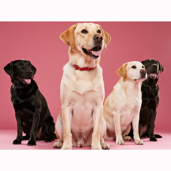 Lcdjbfbf 5D Diamond Art Kit,Labrador Retriever Diamond Art cross stitch,for Beginners Gem Craft Kits,Paint by Number Diamond Painting,DIY Round Drill Gem handmade Home Decor(12X16 Inch)