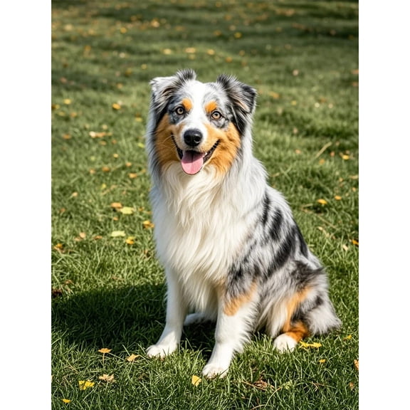 Lcdjbfbf 5D Diamond Art Kit,australian shepherd pattern,Paint by Number Diamond Painting,for Beginners Gem Craft Kits,by Number Diamond Painting,handmade Home Wall Decor (12X16