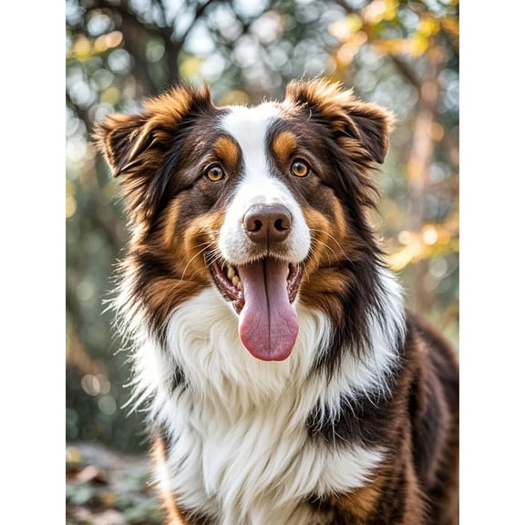 Lcdjbfbf 5D Diamond Art Kit,australian shepherd pattern,by Number Stitch Arts and Crafts, DIY Paint Round Diamonds Paintings Gem Painting ,for Home Living Room Wall Decor (16X12 Inch) 30x40cm