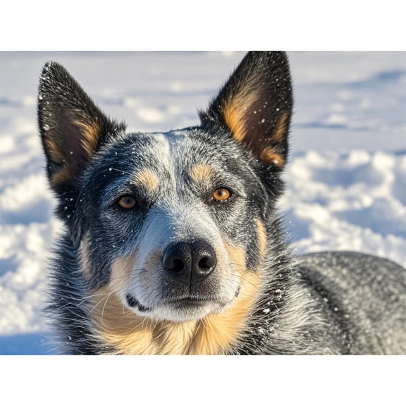 Lcdjbfbf 5D Diamond Painting Kits for Beginners,Australian Cattle Dog Diamond Art Kit,DIY Full Round Drill Diamond handmade Gem Art Kits ,Beginners use numbers DIY Home Wall Decor (12X16 Inch)