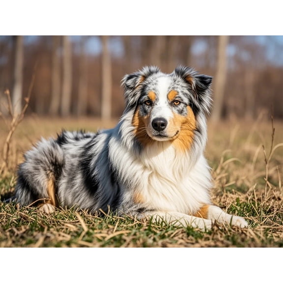 Lcdjbfbf 5D Diamond Painting Kits for Beginners,australian shepherd pattern,by Number for Beginners,DIY Full Round Diamond Gem Art Kits ,Home living room bedroom Wall Decor (12X16 Inch