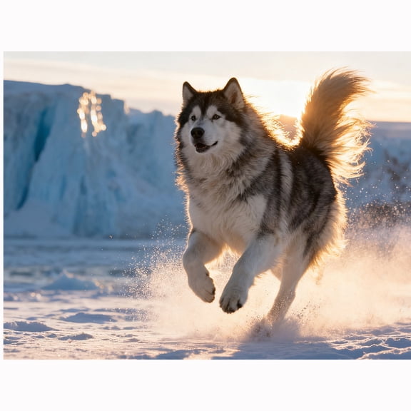 Lcdjbfbf 5D Diamond Painting Kits,DIY Full Round crystal Decor,Alaskan Malamute pattern,for Beginners Paint by Number Diamond Painting,Crafts for Living Room Home Decor 12x16 inch