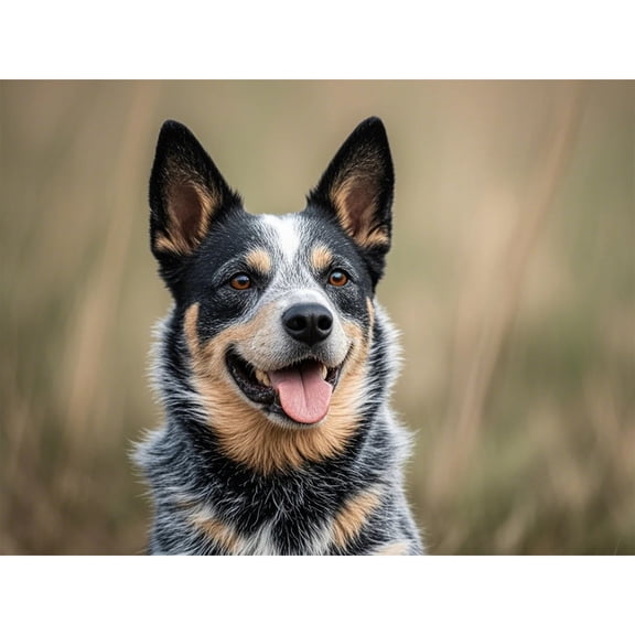 Lcdjbfbf 5D Full Round Diamond Gem Art Kits,DIY Diamond Painting Kits,Australian Cattle Dog pattern,by Number for Beginners handmade,Home living room bedroom Wall Decor (12X16 Inch