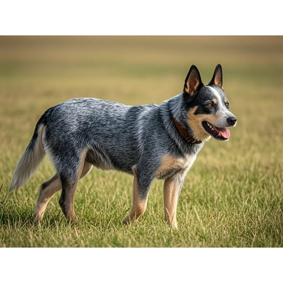 Lcdjbfbf 5D Full Round Diamond Painting Kits,Australian Cattle Dog Painting,for Beginners Paint by Number,Arts and Crafts for living room, bedroom Decor 12x16 inch