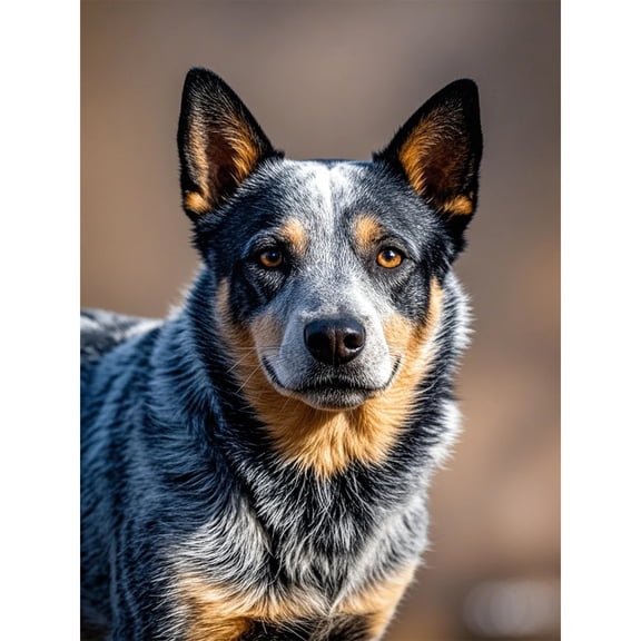 Lcdjbfbf 5D Round Full Drill Decor,Diamond crystal Art Kits,for Beginners handmade DIY Diamond painting,Australian Cattle Dog animal pattern, Arts and Crafts for Living Room Home wall12x16 inch