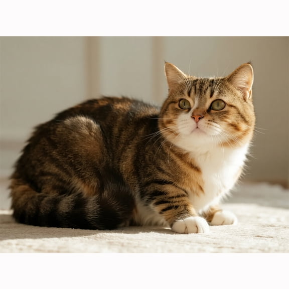 Lcdjbfbf 5D cross stitch,Tiger spotted dwarf cat pattern crystal Art,for Beginners Gem Craft Kits,Paint by Number Diamond Painting,DIY Round Drill Diamond Dot embroidery Home Decor 12X16 Inch