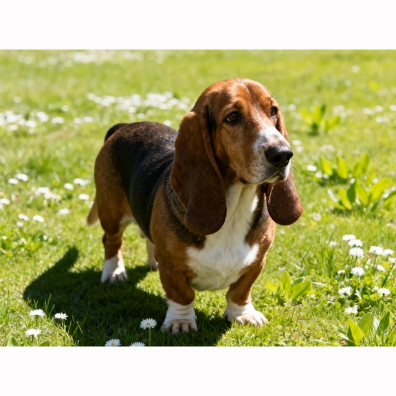 Lcdjbfbf 5D crystal Art Kit,Basset Hound pattern Diamond Art Decor,for Beginners Gem Craft Kits,Paint by Number Diamond Painting cross stitch,Full Round crystal handmade Home Decor (16X12 Inch)