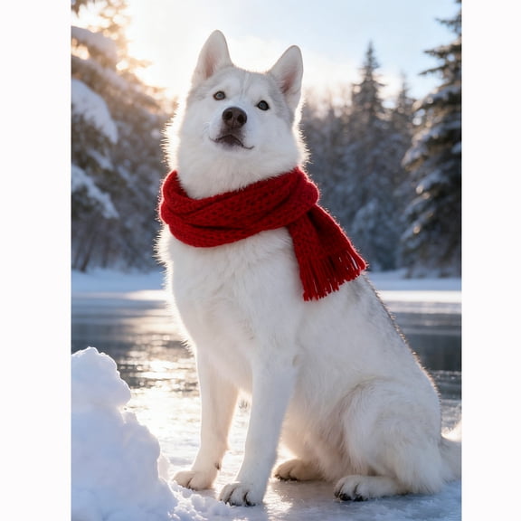 Lcdjbfbf 5D crystal Art Kit,Husky Diamond embroidery,for Beginners Gem Craft,Paint by Number Diamond Painting Kits,Full Round rhinestone handmade Home Decor 12X16 Inch