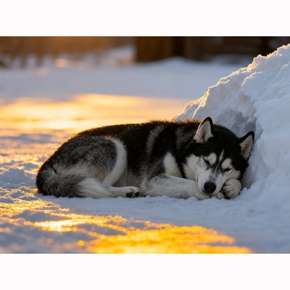 Lcdjbfbf 5D crystal Art Kit,Husky pattern Diamond Art Decor,for Beginners Gem Craft,Paint by Number Diamond Painting Kits,DIY Full Round Drill Home Wall Decor (12X16 Inch)