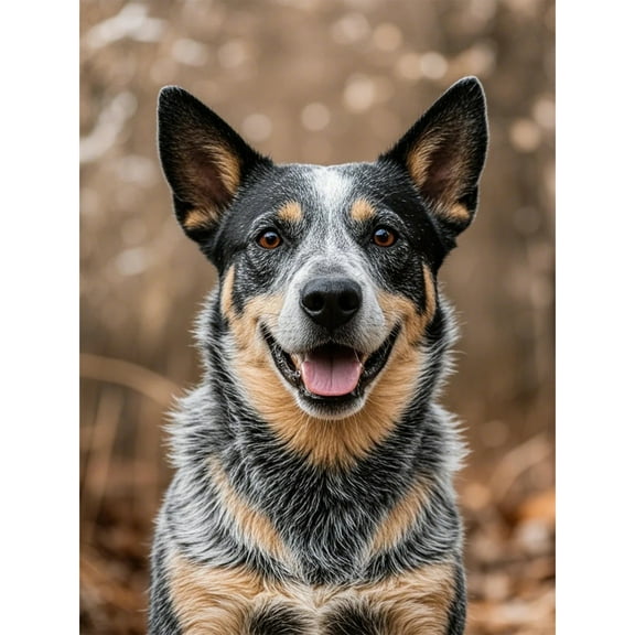 Lcdjbfbf Australian Cattle Dog Diamond Art Decor,5D Diamond Art Kit Paint by Number Diamond Painting Kits for Beginners Craft Kits,DIY Round Drill Diamond Gem handmade Home Decor (12X16 Inch)