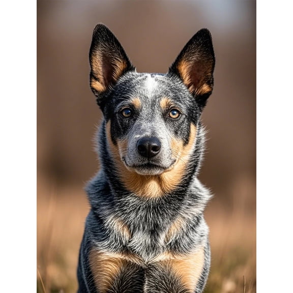 Lcdjbfbf Australian Cattle Dog Diamond Art Decor,for Beginners Gem Craft Kits,5D Diamond Art Kit Paint by Number Diamond Painting,DIY Full Round Drill Diamond Dot handmade Home Decor (16X12 Inch)