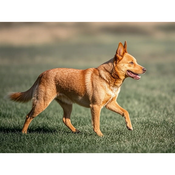 Lcdjbfbf Australian Red Hellhound Diamond Art Decor,for Beginners Gem Craft Kits,5D Art Paint by Number Diamond Painting Kits,DIY Full Round Drill handmade Home Decor (12X16 Inch)