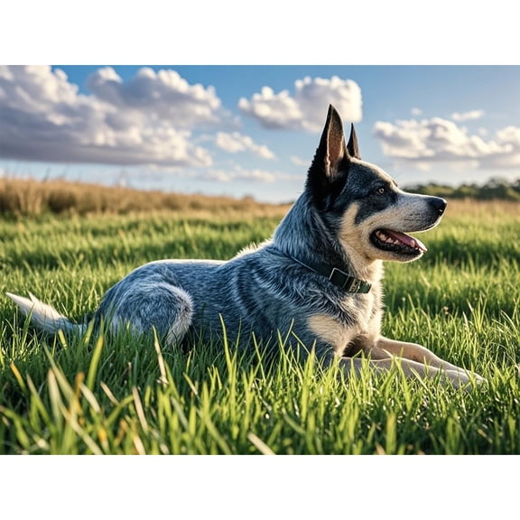 Lcdjbfbf DIY 5D Round Full Drill Diamond Dot Gem Art Kits,Australian Cattle Dog pattern,Art for Home Wall Decor,Diamond painting handmade for Beginners,Crystal Gem Art Diamond Painting 16x12 inch