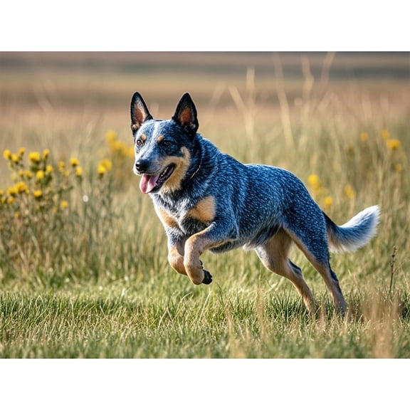 Lcdjbfbf DIY 5D Round Full Drill Diamond Dot Gem Art Kits,Australian Cattle Dog pattern,Art for Home Wall Decor,Diamond painting handmade for BeginnersCrystal Diamond Painting (16x12 inch)