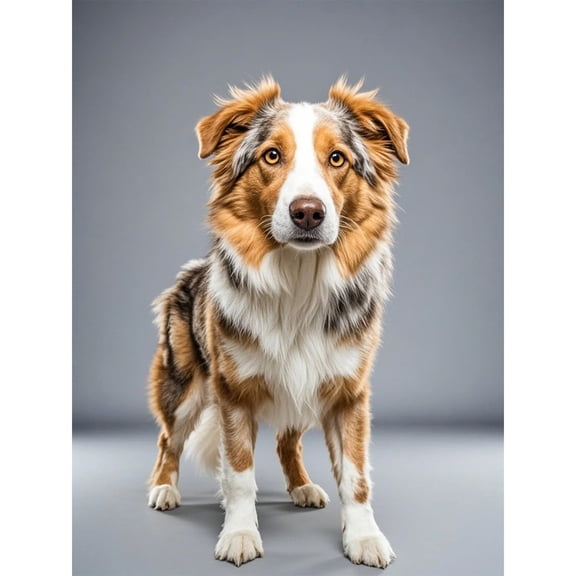 Lcdjbfbf DIY 5D Round Full Drill Diamond Dot Gem Art Kits,Diamond painting handmade for Beginners australian shepherd pattern,Art for Home Wall Decor,Crystal Art Diamond Painting (16x12 inch)