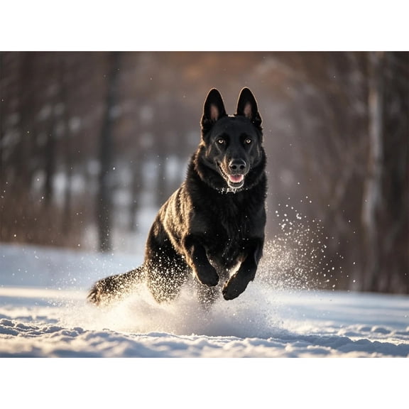 Lcdjbfbf DIY 5D Round Full Drill Diamond Dot Gem Art Kits,Groanda dog pattern,Art for Home Decor,Diamond painting handmade for Beginnersanimal Crystal Gem Art (16x12 inch)