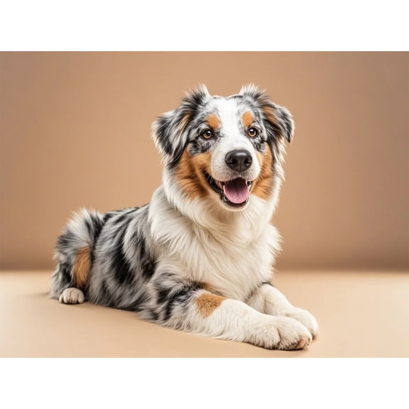 Lcdjbfbf DIY 5D Round Full Drill Diamond Dot Gem Art Kits,australian shepherd pattern,Art for Home Wall Decor,Diamond painting handmade for BeginnersCrystal Diamond Painting (16x12 inch)