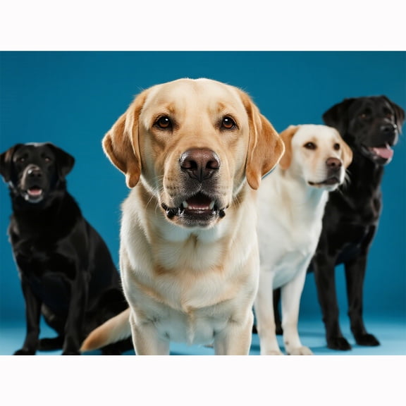 Lcdjbfbf DIY Round Full Drill,Diamond Gem Art Kits,Diamond painting handmade for Beginners Labrador Retriever,Diamond Painting by Number Stitch Crafts for Living Room Home Decor 12x16 inch