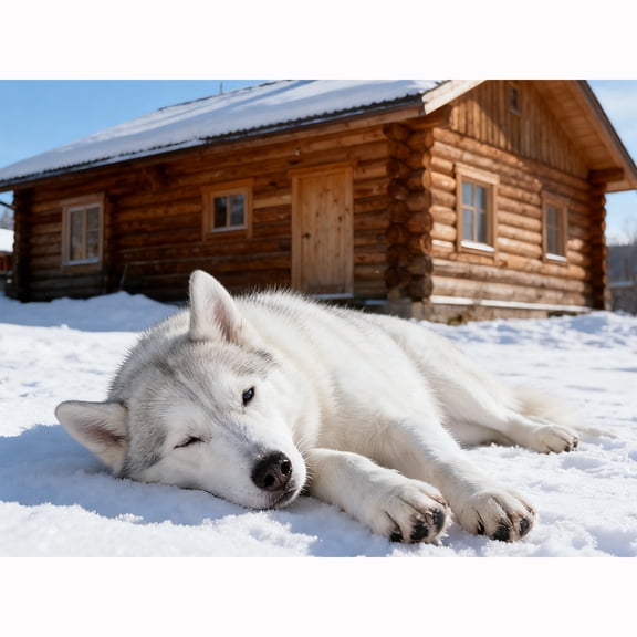 Lcdjbfbf DIY crystal Decor,Husky pattern,Full Round Diamond Painting Kits,handmade embroidery for Beginners Paint by Number,Arts and Crafts for Living Room Home Decor 12x16 inch