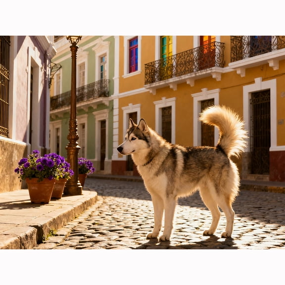 Lcdjbfbf Husky crystal pattern,5D Full Round Diamond Painting Kits,for Beginners Paint by Number Diamond Painting,Arts and Crafts for Living Room Home Decor 12x16 inch