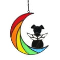 Lcensp Stained Glass Dog Memorial Gifts for Loss Dog,Rainbow Bridge Pet
