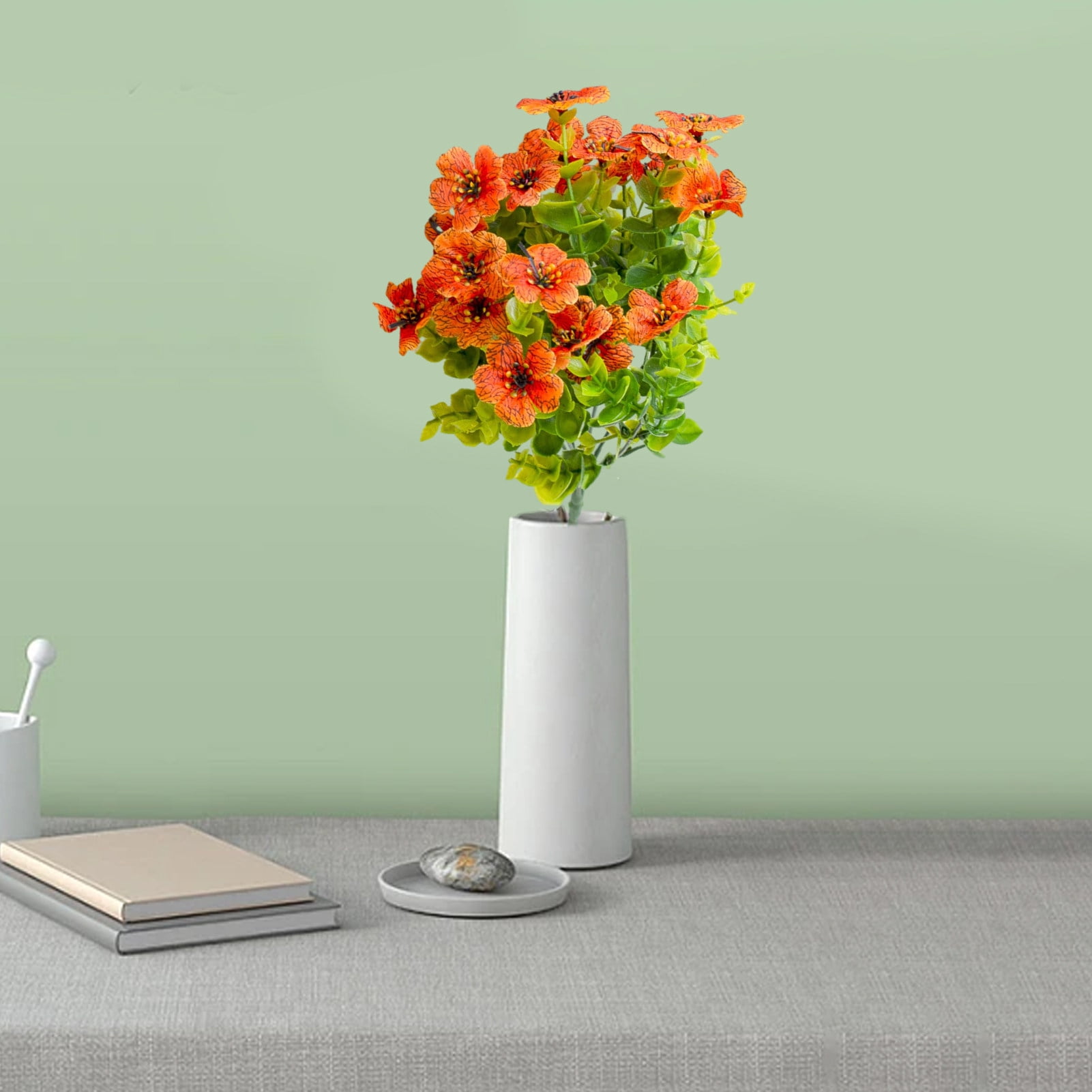 Lchentee Garden Fake Flower Realistic Artificial Flower Bouquet Vibrant