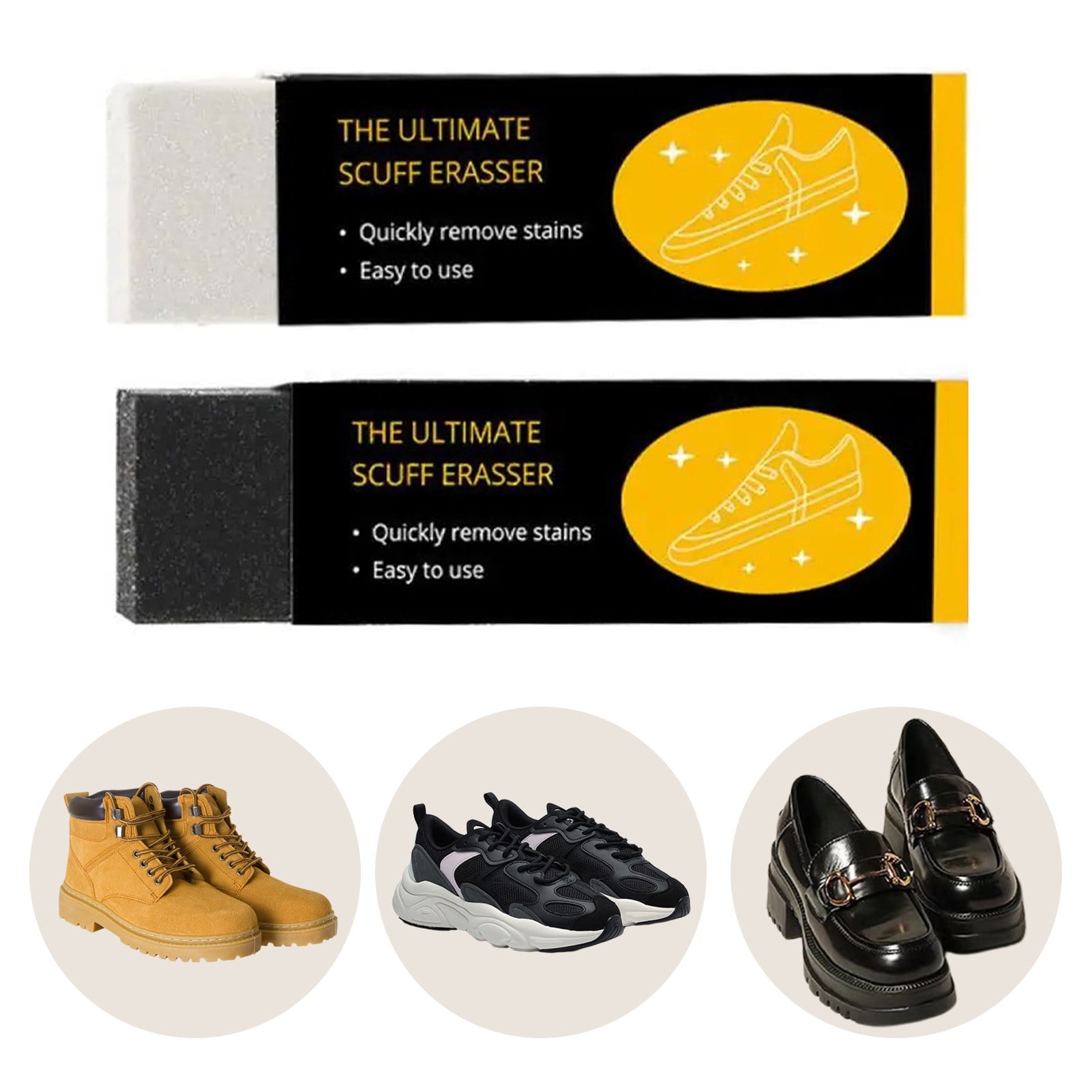 Lchentee Shoe Decontamination Tool Portable Stain Removal Rubber Block Eraser Suede and Faux