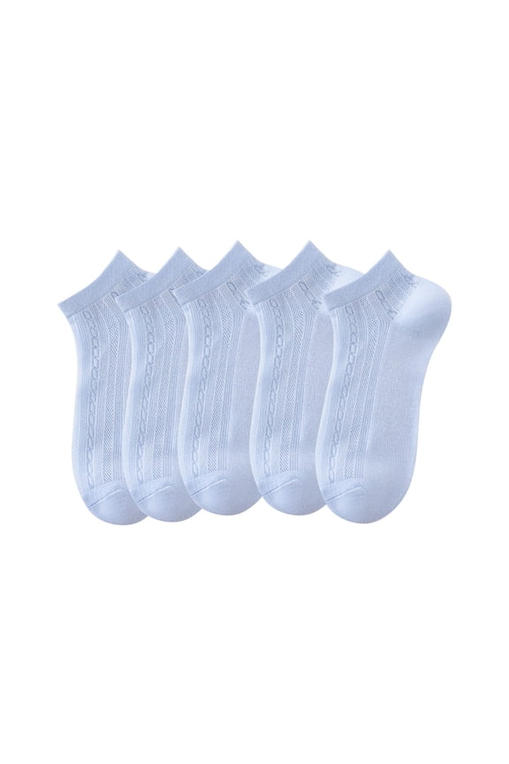 5 Pairs Womens Ankle Socks Thin Breathable Low Cut Athletic Socks Stretch Cotton Casual Socks