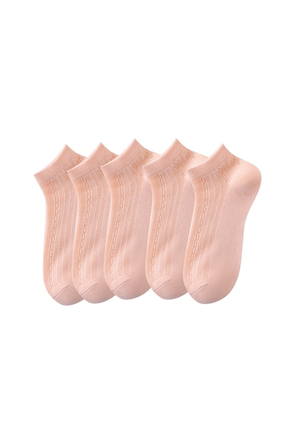 5 Pairs Womens Ankle Socks Thin Breathable Low Cut Athletic Socks Stretch Cotton Casual Socks