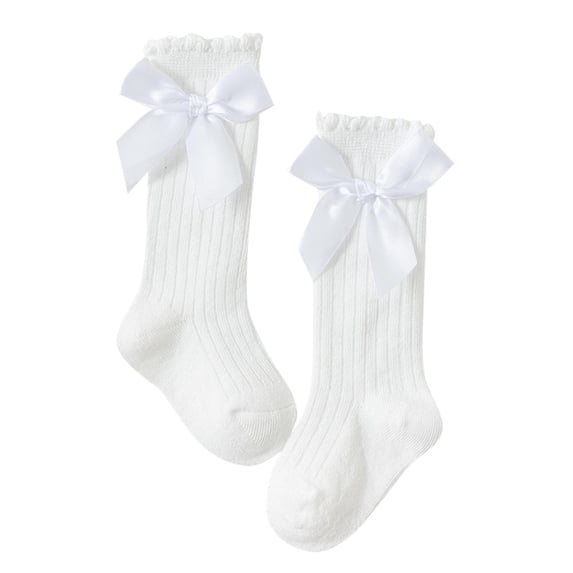 LckLvx Baby Girls Knee High Socks Bow Stockings Toddlers Breathable Long Sock 0-4 Years