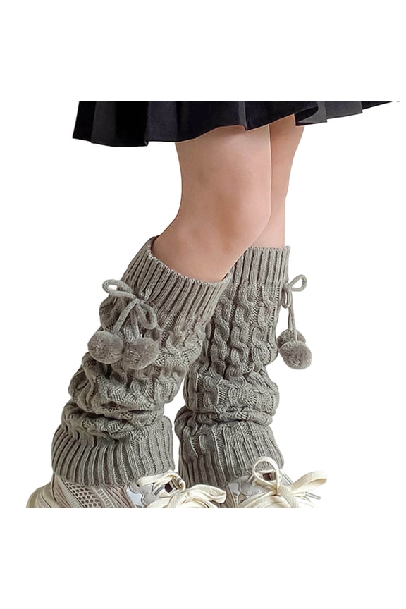 Cute Leg Warmers for Girls Bow Knit Thigh High Leg Warmers Slouch Socks for Dress 3-15 Years