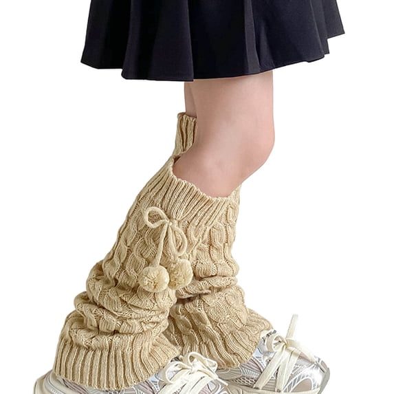 LckLvx Cute Leg Warmers for Girls Bow Knit Thigh High Leg Warmers Slouch Socks for Dress 3-15 Years