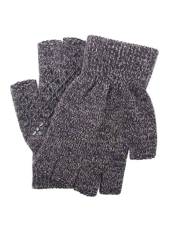 Fingerless Gloves for Men Women Warm Half Finger Running Biking Driving Knitted Gloves