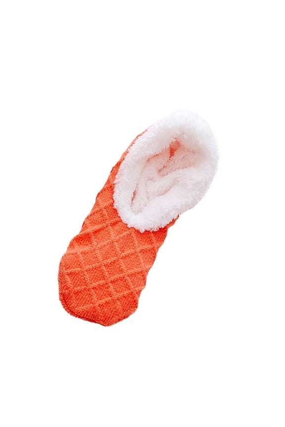 Floor Slipper Socks for Women Indoor Non-Slip Thermal Socks Knitted Fleece Bedroom House Socks