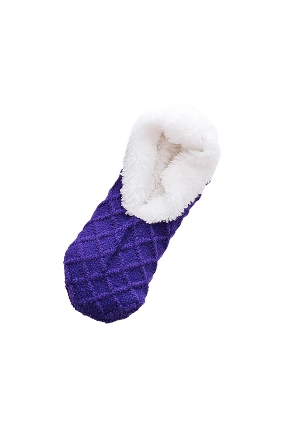 Floor Slipper Socks for Women Indoor Non-Slip Thermal Socks Knitted Fleece Bedroom House Socks