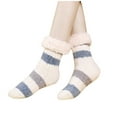 thumbnail image 1 of LckLvx Fuzzy Slipper Socks for Women Non-Slip Grips Color Block Warm Socks Fleece Lined Thermal Home Sleep, 1 of 4