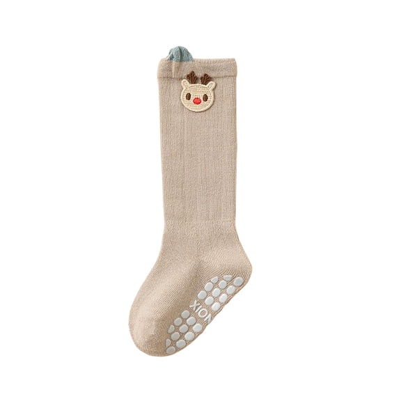 LckLvx Girls Boys No Slip Socks with Grips Newborn Infant Indoor Thin Floor Tube Stockings 0-3 Years