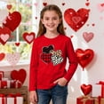 thumbnail image 1 of LckLvx Girls Boys Valentine Day Shirt Heart Graphic Long Sleeve Crewneck Pullover Kids Trendy Cute Tops, 1 of 7
