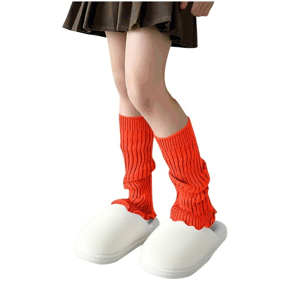 LckLvx Girls Leg Warmer Basic Solid Color Knit Soft Dailywear over Knee Socks Leg Warmers Dance 5-16 Years